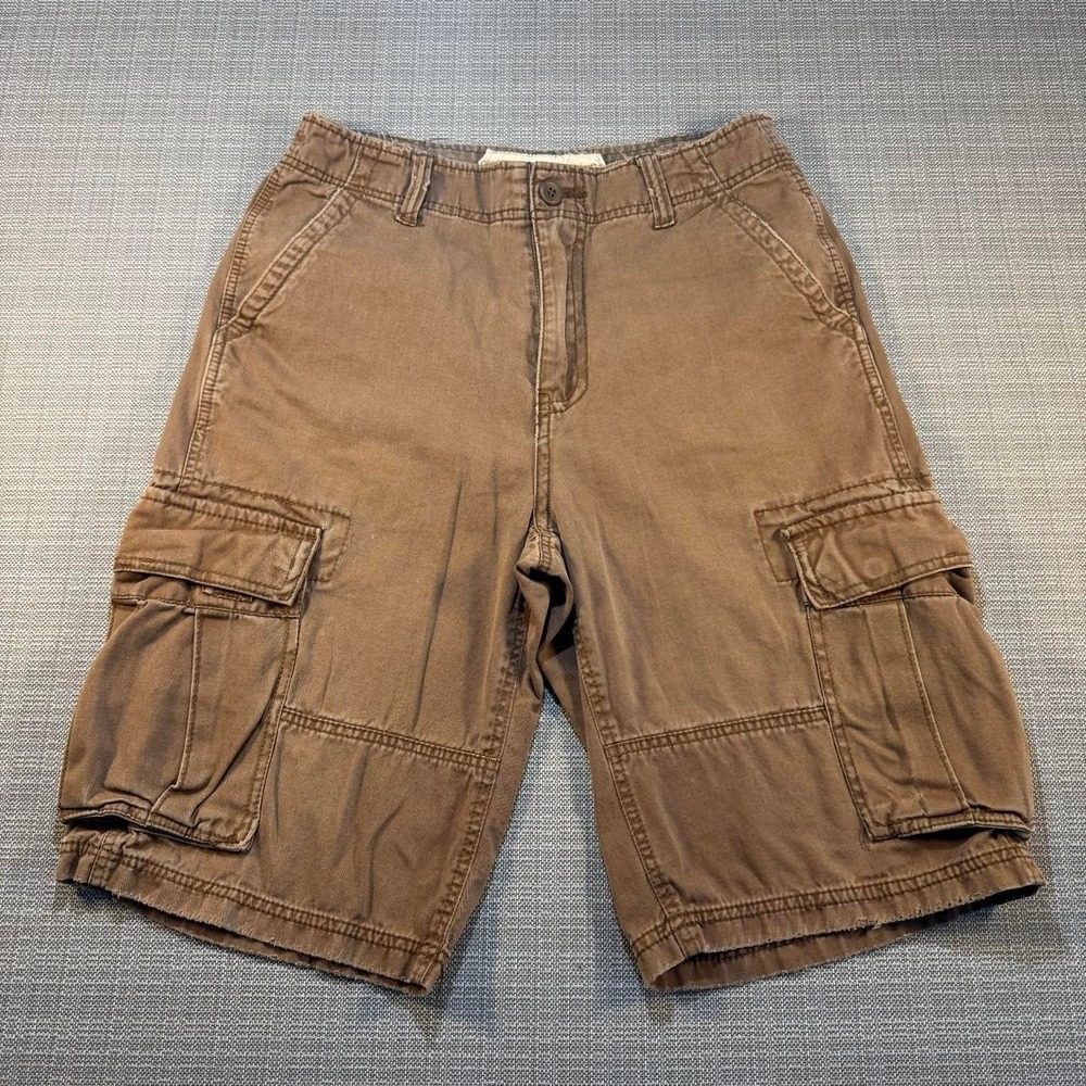 Plugg Brown Cotton Cargo Shorts Men's Size 31